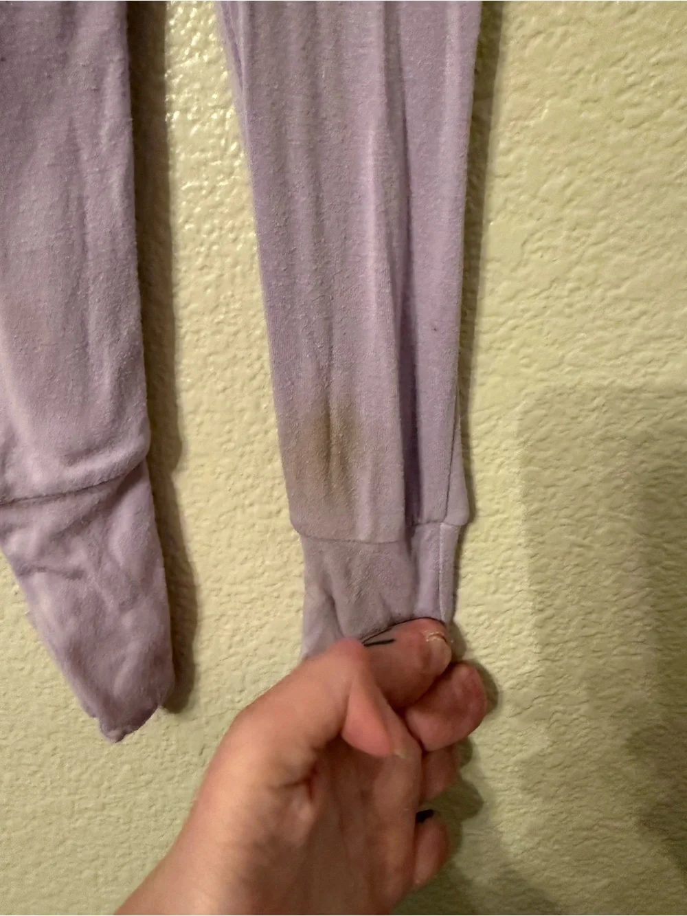 Little Sleepies Lavender Gray Footed One-Piece Pajamas